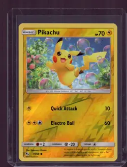 2019 Pikachu 19/68 Hidden Fates REVERSE HOLO FOIL Pokemon TCG Card - Image 1
