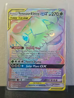Pokemon TCG Cosmic Eclipse Venusaur & Snivy Tag Team GX 249/236 NM/M - Image 1