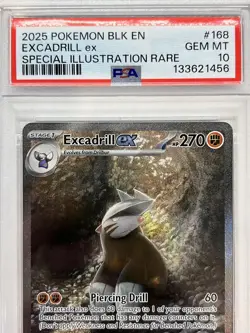 PSA 10 Excadrill ex #168/086 - Black Bolt Pokemon TCG - Image 2