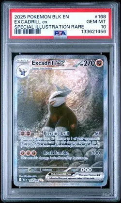 PSA 10 Excadrill ex #168/086 - Black Bolt Pokemon TCG - Image 4