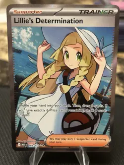 Pokemon Lillie's Determination Holo Me01: Mega Evolution 169/132 Ultra Rare TCG - Image 1
