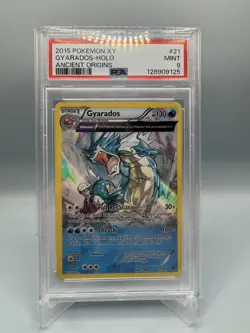 2015 POKEMON XY ANCIENT ORIGINS #21 GYARADOS-HOLO PSA 9 - Image 1