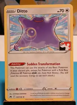 Ditto 107/159 Prize Pack Series 3 Mint 2023 Pokemon Play! - Image 1