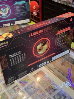 ✅ Pokemon TCG Flareon Eeveelution Vmax Premium Collection Box Factory Sealed 820650851308 - Image 3