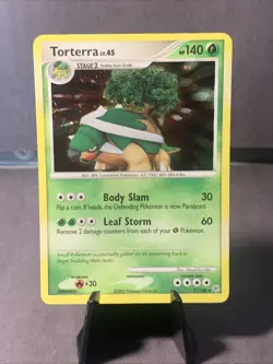 Pokemon TCG Torterra Holo Rare Diamond and Pearl Set #17/130 2007 LP - Image 1