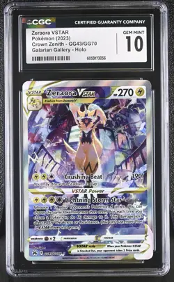 CGC 10 Gem Mint - Zeraora Vstar Crown Zenith GG43/GG70 - Pokemon TCG - Image 1