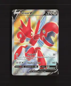 Scizor V 183/189 Darkness Ablaze Full Art Ultra Rare Holo Pokemon Card NM - Image 1