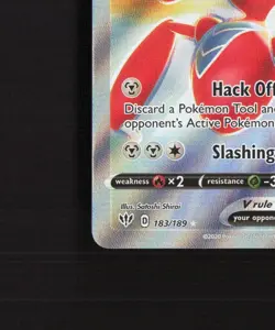 Scizor V 183/189 Darkness Ablaze Full Art Ultra Rare Holo Pokemon Card NM - Image 5