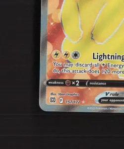 Pikachu V 157/172 Brilliant Stars Full Art Ultra Rare Holo Pokemon Card NM - Image 5