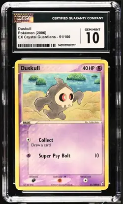 2006 Pokemon Duskull 51/100 EX Crystal Guardians CGC 10 Gem Mint Non Holo - Image 1