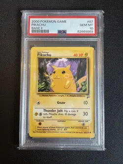 Pokemon Pikachu Base Set 2 (2000) #87/130 - PSA 10 - Image 1