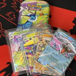 50 Pokemon Holo / Reverse Holo English Only Card Lot In Prismatic Tin 2 EX Bonus - Image 1