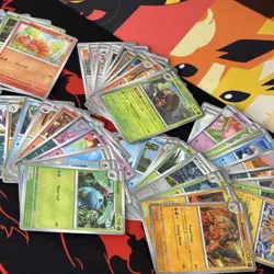 50 Pokemon Holo / Reverse Holo English Only Card Lot In Prismatic Tin 2 EX Bonus - Image 3