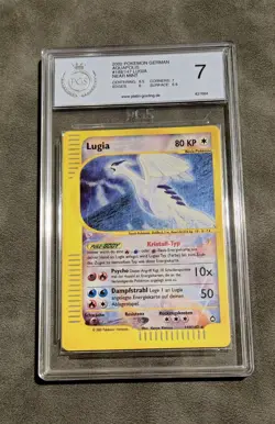 POKEMON 149/147 LUGIA GRADED GERMAN 2002 AQUAPOLIS NEAR MINT PGS 7 PSA BECKETT - Image 1