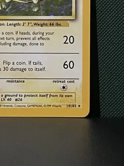 Raichu Holo Rare 14/102 Base Set WOTC 1999 Vintage Pokemon Card LP/MP Condition - Image 4