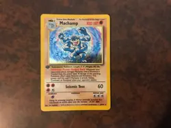 Pokemon TCG Machamp Base Set 8/102 Holo 1st Edition Holo Rare - Image 1