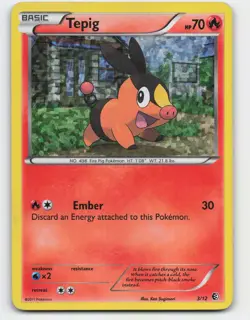 2011 Pokemon, McDonald's Promos, #3/12 Tepig, Holo - Image 1