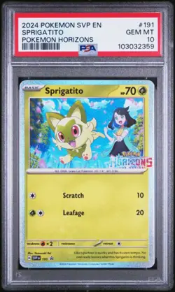 PSA 10 - 2024 S&V Black Star Promo Sprigatito SVP191 Pokemon Horizons Exclusive - Image 1