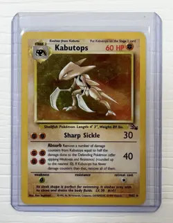 Kabutops Pokemon TCG Holo Rare Card 9/62 Fossil Unlimited 1999 S3 - Image 1