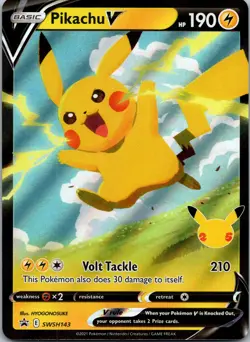 Pokemon Pikachu V SWSH143 Promo NM - Image 1