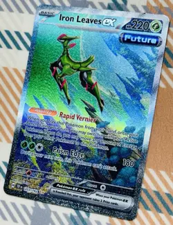 Iron Leaves ex 203/162 Special Illustration Pokemon Temporal Forces NM - Image 1