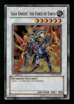 Gaia Knight, the Force of Earth #5DS1-EN042 1st Edition Yugioh Super Rare - Image 1
