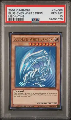 2016 Yu-Gi-Oh! Blue-Eyes White Dragon CT13-EN008 Limited Ed. PSA 10 (Pop. 46) - Image 1