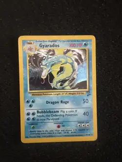 2000 Pokemon GYARADOS Base Set 2 HOLO RARE Card 7/130 WOTC 2nd Edition NM+ MINT - Image 1