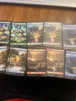 MTG Final Fantasy Chocobo FOIL Track Lands Full Set 10 Cards NEAR MINT - Image 5