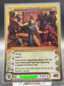 Chaotic Card : Kolmo Purified Promo Alliances Unraveled Super Rare Creature - Image 1