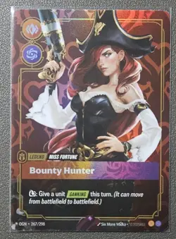 Riftbound League Of Legends Origins Foil Card OGN 267 Bounty Hunter - Image 1