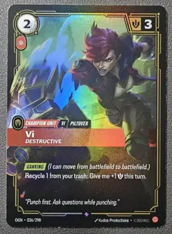Riftbound League Of Legends Origins Foil Card OGN 36 Vi - Image 1