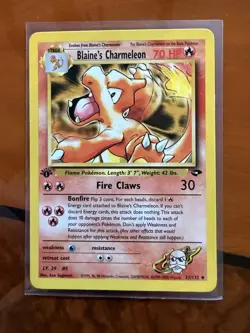 Blaine’s Charmeleon 31/132 1ST EDITION Gym Challenge WOTC Pokemon Card - Image 3