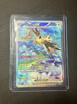 Pokemon TCG Zapdos EX Scarlet Violet 151 Special Illustration Rare Card 202/165 - Image 1