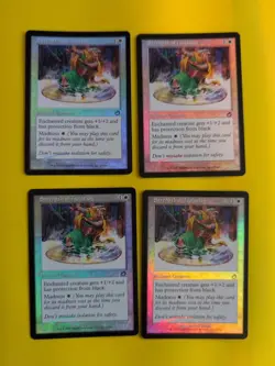 Strength of Isolation playset MTG 4 Card. Old Vintage shooting star Foil.Torment - Image 1