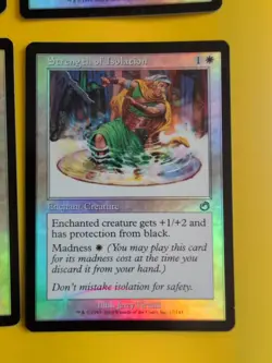 Strength of Isolation playset MTG 4 Card. Old Vintage shooting star Foil.Torment - Image 2