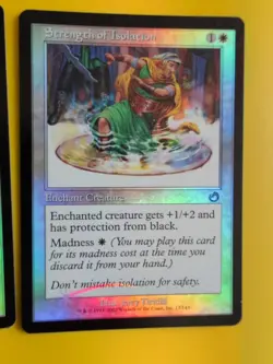 Strength of Isolation playset MTG 4 Card. Old Vintage shooting star Foil.Torment - Image 3