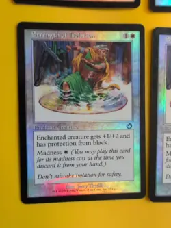 Strength of Isolation playset MTG 4 Card. Old Vintage shooting star Foil.Torment - Image 4