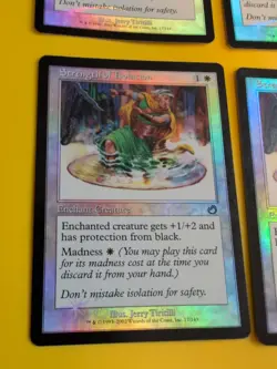 Strength of Isolation playset MTG 4 Card. Old Vintage shooting star Foil.Torment - Image 5