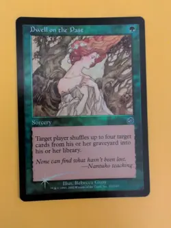 Dwell on the Past. Sorcery MTG Card. Old Vintage shooting star Foil. Torment. - Image 1