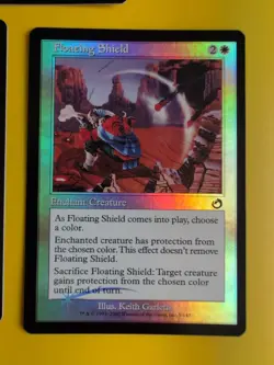 Floating Shield x2 & Aven Trooper MTG 3 Card. Old Vintage 3 Foil. Torment. - Image 2