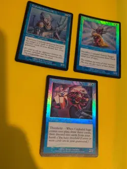 MTG 3 Card. Cephalid Aristocrat,Snitch, Sage Old Vintage Foil. Torment. - Image 1