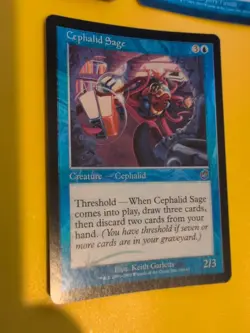 MTG 3 Card. Cephalid Aristocrat,Snitch, Sage Old Vintage Foil. Torment. - Image 3