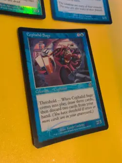 MTG 3 Card. Cephalid Aristocrat,Snitch, Sage Old Vintage Foil. Torment. - Image 4