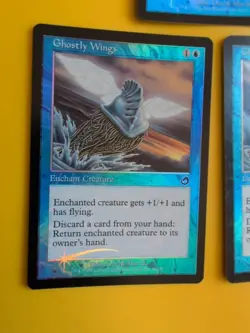 Ghostly Wings x3 MTG 3 Card. Old Vintage shooting star Foil. Torment. - Image 4