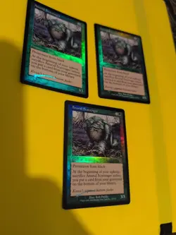 Anurid Scavenger x3 Beast MTG Card. Old Vintage shooting star Foil. Torment. - Image 1