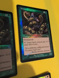 Krosan Constrictor x3 Snake MTG Card. Old Vintage shooting star Foil. Torment. - Image 4