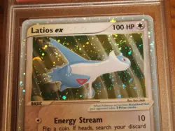Pokemon 2003 Ex Dragon Latios EX ultra rare holo card, PSA 8 - Image 3
