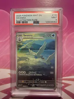 Pokemon Swanna IR White Flare 110/086 Card PSA 9! - Image 1