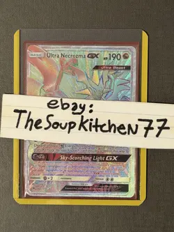 Ultra Necrozma GX 140 131 Forbidden Light Secret Rare Holo Pokemon Card NM - Image 3